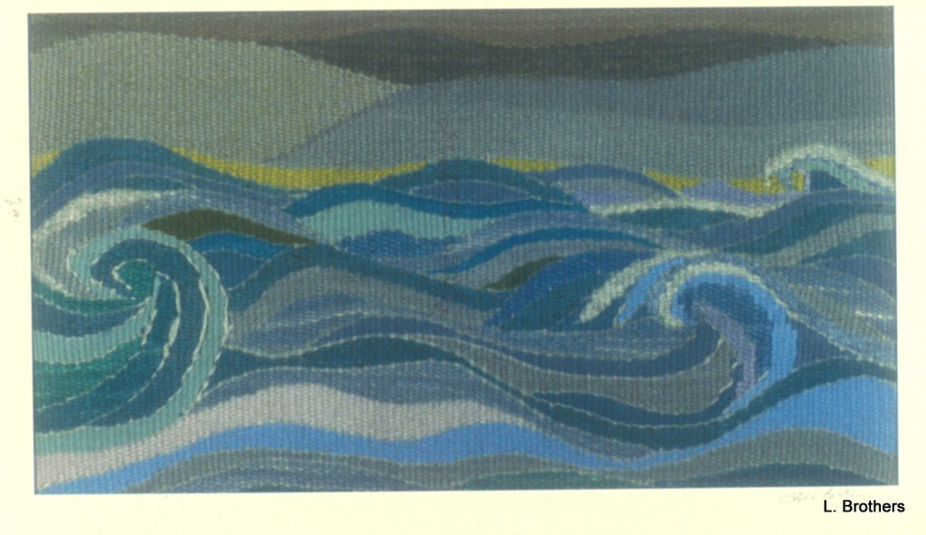 Storm Waves  11 7/8 X 21 Wool