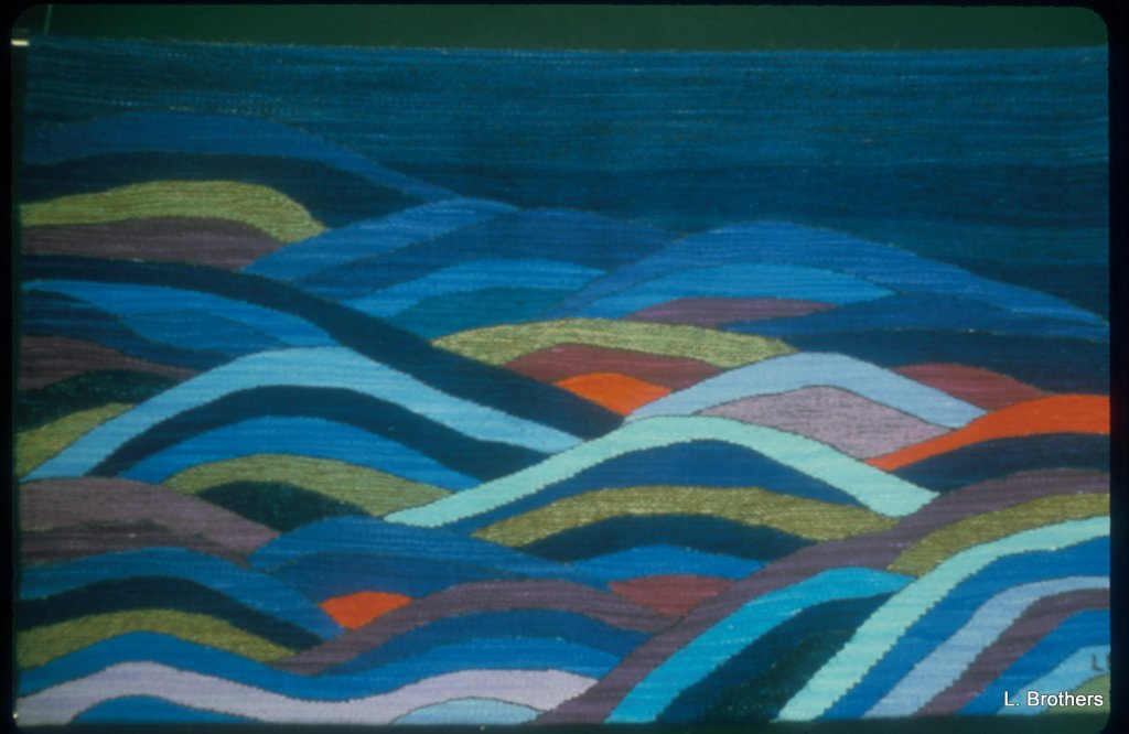 Waves  36 X 48 Hand Dyed Wool